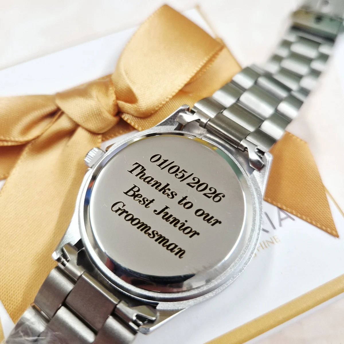Boys Personalised Watch Black & Red with Interchangeable Silicone Strap - Image 6