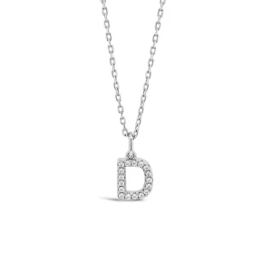 D - Initial D Necklace Sterling Silver Pendant